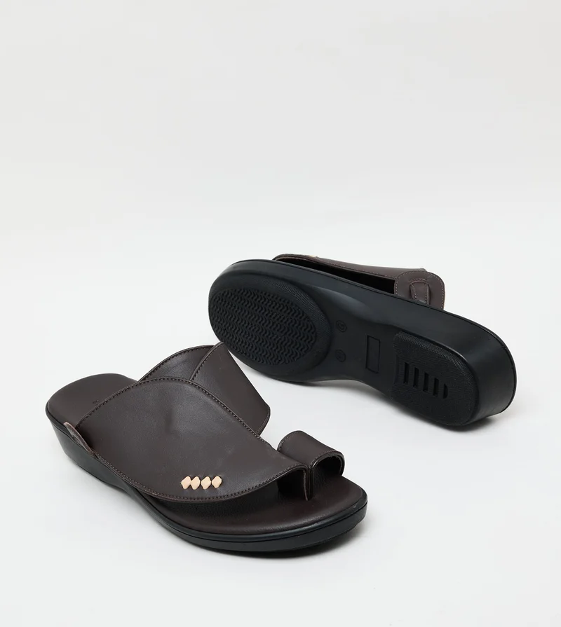 STEVE MADDEN  Omani Sandal Dark Brown Men's Sandals for Men | Best Price UAE
