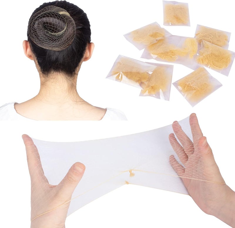 WeKen Hair Net Invisible Elastic Edge Mesh Hair Nets for Women Food Service Ballet Bun Sleeping Individual Packing 20