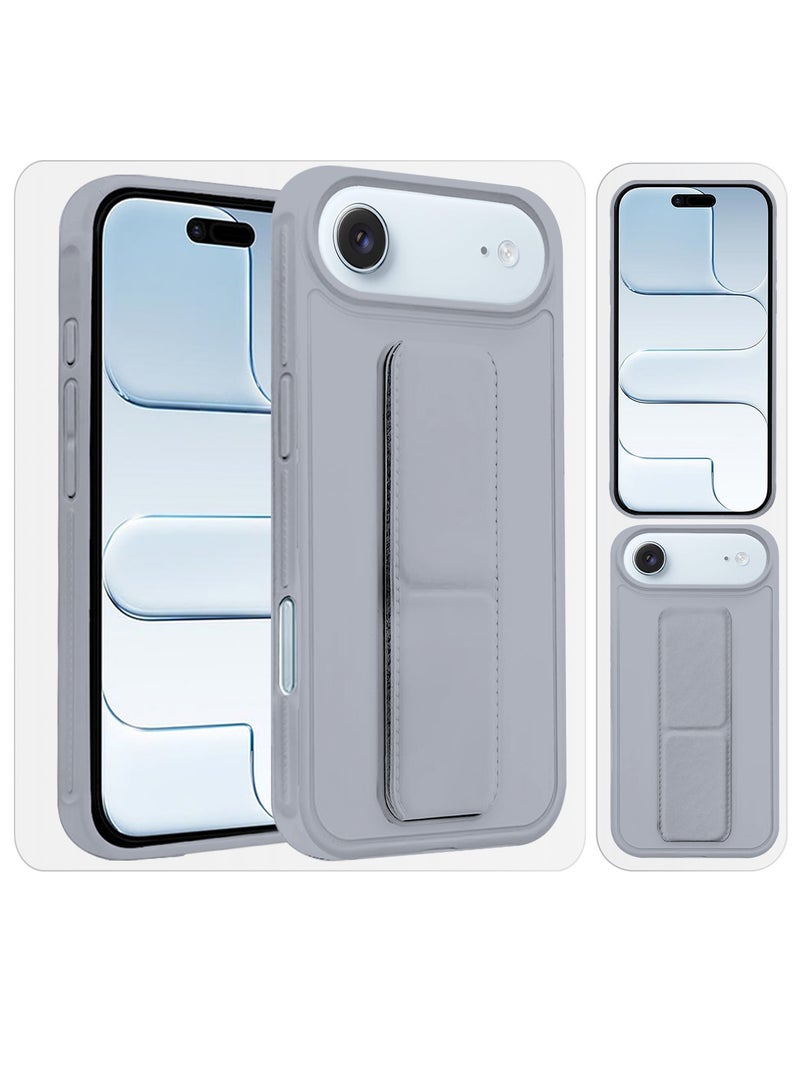 Premium PU Leather Case for iPhone 17 Air with Stand Function Shockproof and Anti Scratch Finger Grip - Image 5