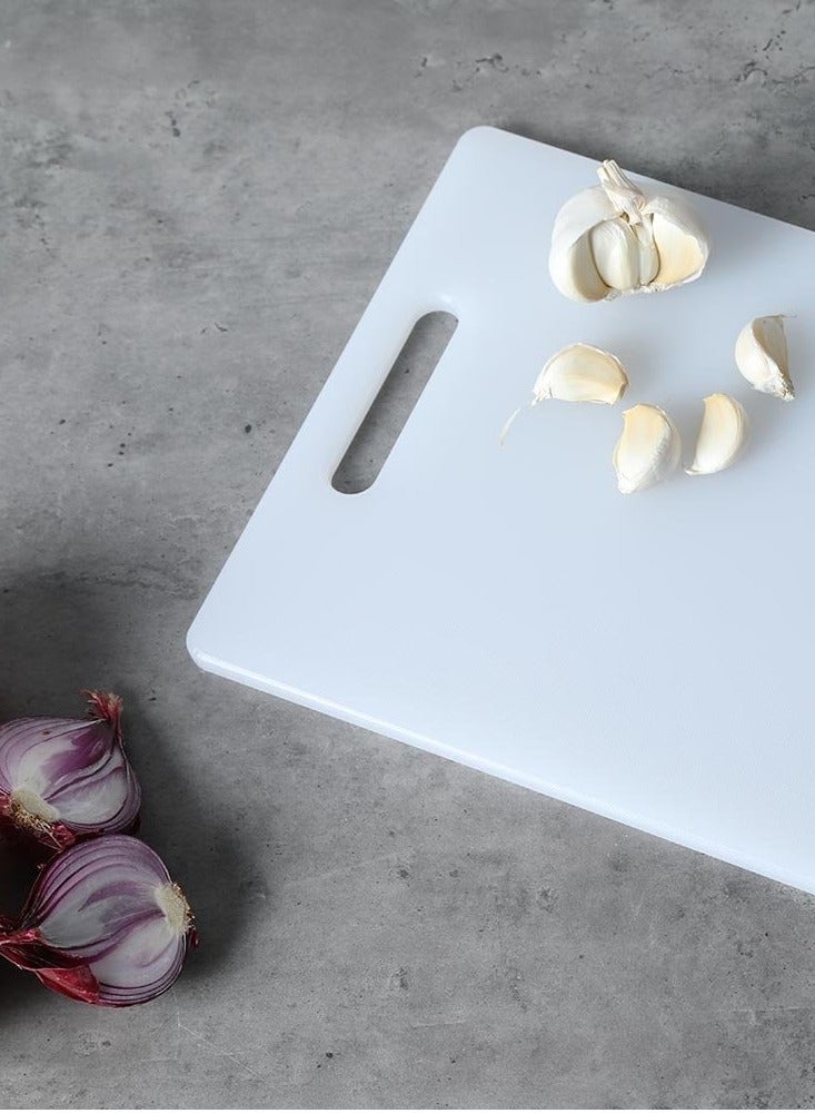 National 440x270x10mm White Plastic Cutting Boards For Daily Kitchen Food Prep And Cooking, Professional Heavy Duty Chopping Block With Built In Handle For Meat And Vegetables - Image 3