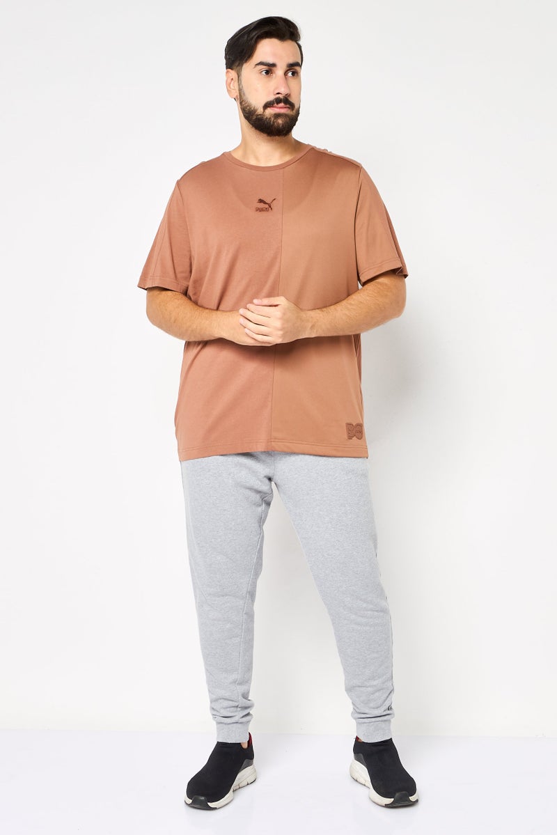 Puma x One8 Men Sportswear Fit Short Sleeve Outdoor T-Shirt, Tan - Image 2