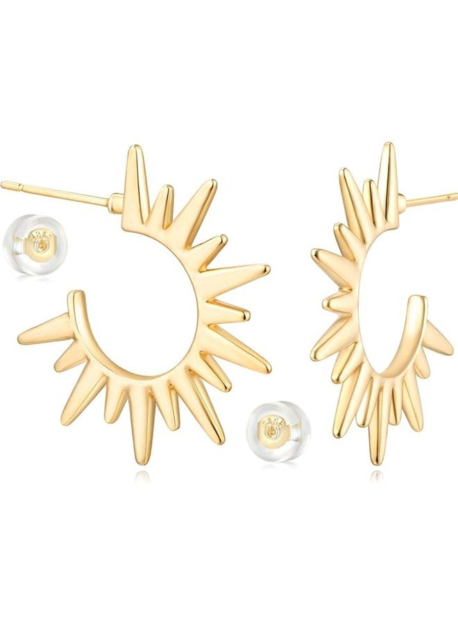 Mevecco Women Huggie Earrings Gold Hoop 14K Gold Filled Small Simple Handmade Hypoallergenic Everyday Jewelry - Image 1