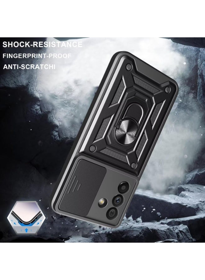 Phone Case Shockproof for itel S26 ULTRA 4G ,Military Armor Protection with Slide Camera Cover Ring Holder Stand,Shockproof Kickstand Case - Image 4