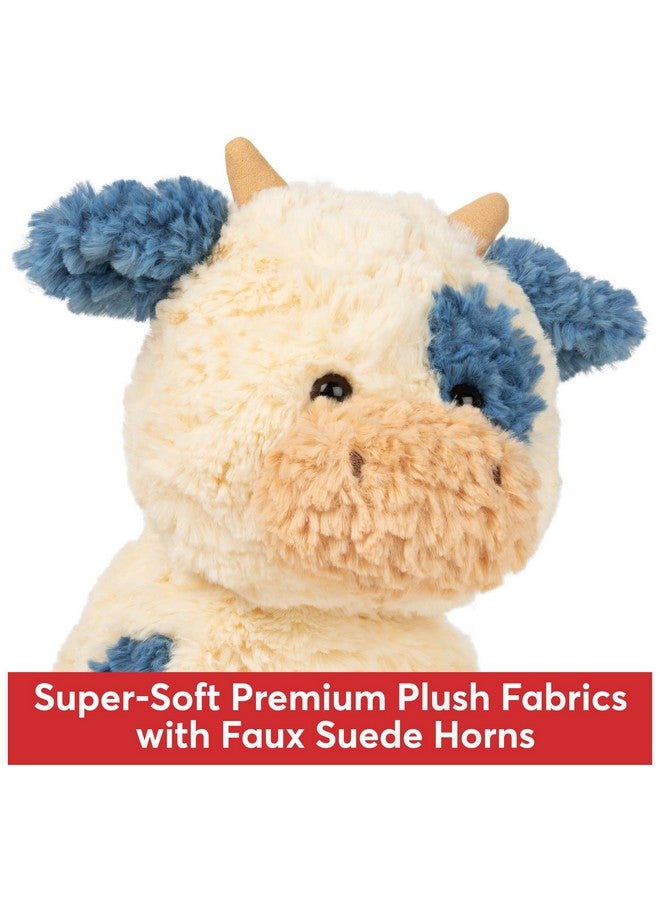 GUND Cozys Collection Cow, Stuffed Animal For Ages 1 And Up, Spring Decor Plush Toy, Cream/Blue, 10” - Image 4