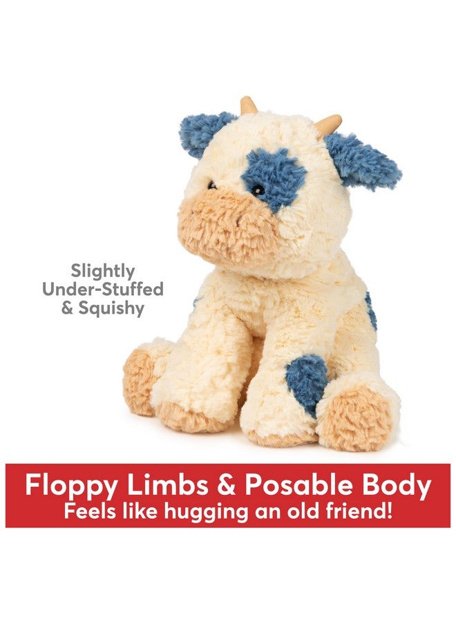 GUND Cozys Collection Cow, Stuffed Animal For Ages 1 And Up, Spring Decor Plush Toy, Cream/Blue, 10” - Image 2