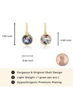 Boho Gold Colorful Abalone Shell Small Circle Dangle Drop Earrings For Women - pzsku/Z15F9C942EA56363B4142Z/45/_/1735214704/fe183174-b8e3-4b25-be7e-e73388946b69