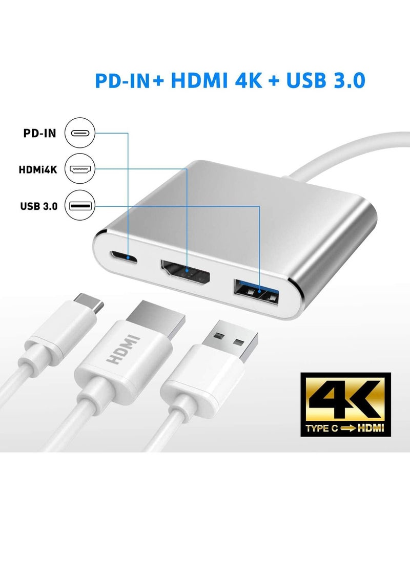 Oasisgalore USB C to HDMI Adapter - 4K Multiport AV Converter for MacBook Pro/Air, iPad Pro - With USB C, USB 3.0 and HDMI Ports  - Image 4