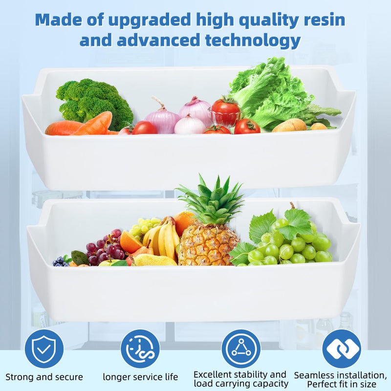 Monkemon 2187172 Door Shelf Bin for Whirlpool Kenmore Amana Frigidaire Fridges Roper Estate Replace WP2187172, AP6006028, 2187194K, PS11739091 AP3853103, AP3853103, PS328468, PS986890, 3046299ï¼ˆ2 Packï¼‰ - Image 4