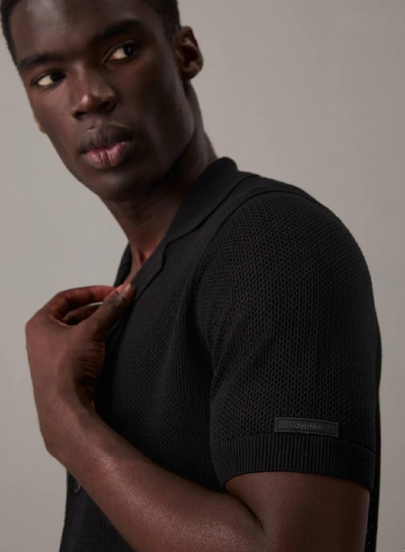 CALVIN KLEIN قميص شاطئ شفاف محبوك - Image 3