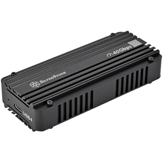 SilverStone حاوية SSD NVME USB4 SST-MS12B-40G مع تبريد نشط - Image 1