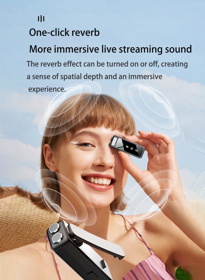 كوراكس Wireless Lavalier Microphone 2.4GHz Dual Mic System, Plug & Play Noise Cancelling Mini Mic with 2 Transmitters, Compatible with iPhone & Android, Ideal for Vlog, TikTok, YouTube, Live Streaming & Interviews - Image 3