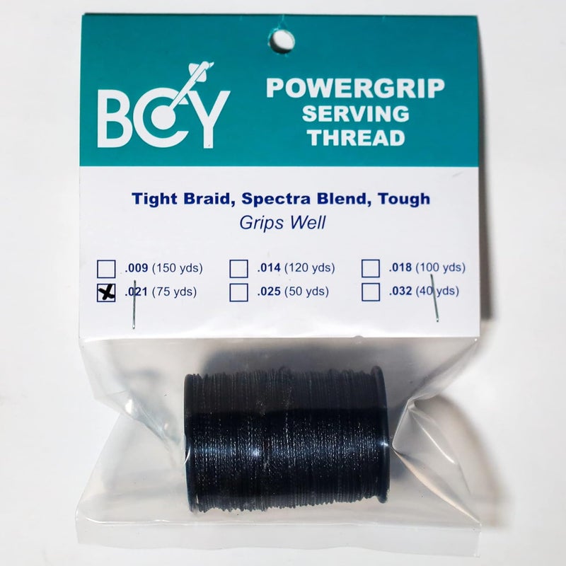 BCY Black Powergrip Archery Bow String Serving .018 - Image 4