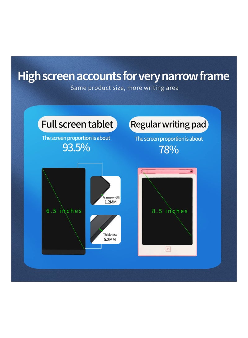 SOLARAE Mini Lcd Writing Tablet, 6.5in Erasable Reusable Electronic Drawing Pads, Electronic Scratchpad for Kids and Adults, Pressure-Sensitive Technology, No Radiation, No Glare, Black - Image 5