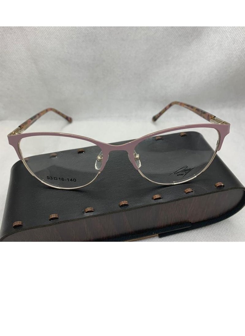 Generic - Full Rim Onay H1902A C5 Cat Eye , Brown * Gold , Women - Image 1