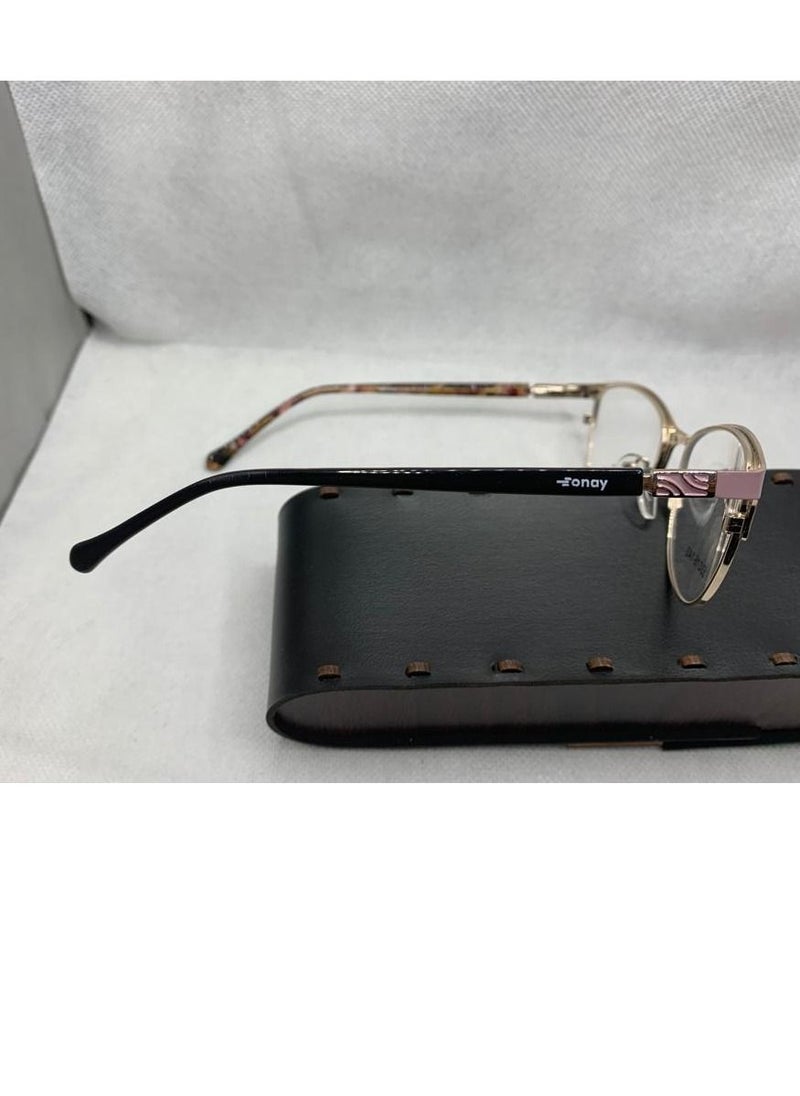 Generic - Full Rim Onay H1902A C5 Cat Eye , Brown * Gold , Women - Image 1