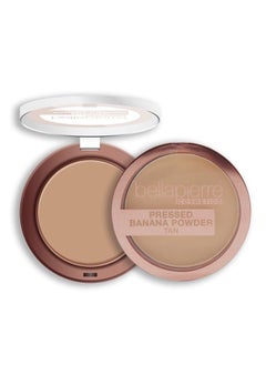Pressed Banana Setting Powder | Lightweight Color-Correcting Powder with All Day Makeup Protection | Eliminates Blotchiness and Dark Spots | Talc-Free | Matte Tint - Tan - 0.28 Oz