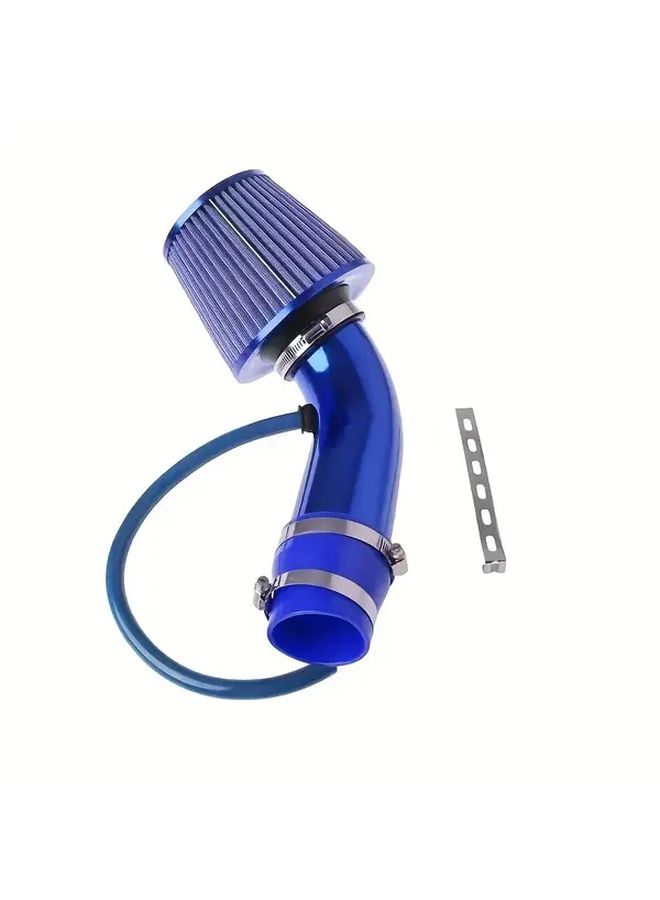 Dual Channel Cold Air Intake Kit with Swirl Induction Brake Cooling System Red W-31 Performance Car Tuning Filter Turbo Boost Model - Image 1