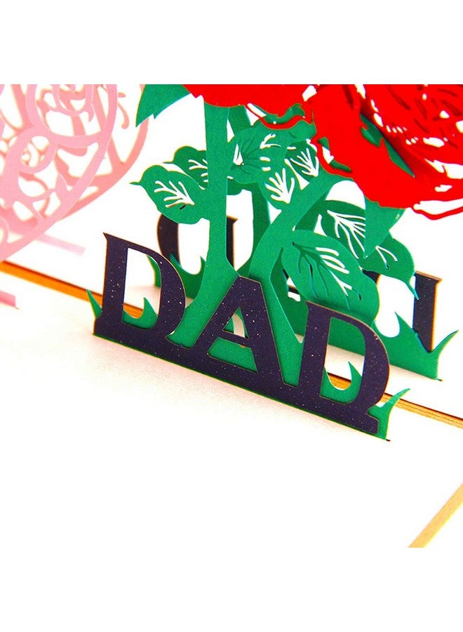 ENJOYPRO Floral Father'S Day Card 3D Pop Up Train Greeting Card I Love You Dad Pack Of 1 - Image 4