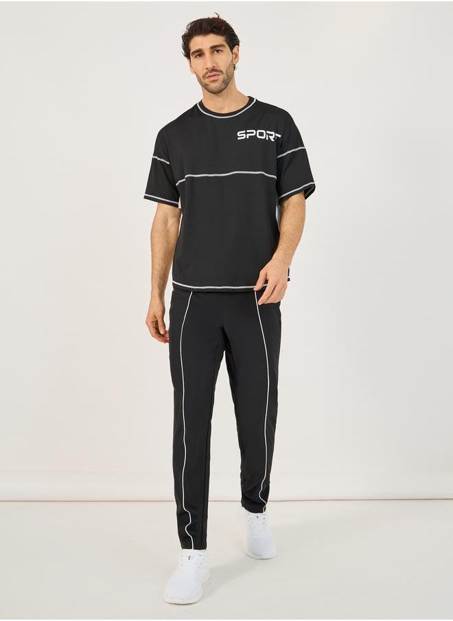 Styli Styli NYC Print Stretch Oversized T-Shirt with Contrast Detail  - Image 2