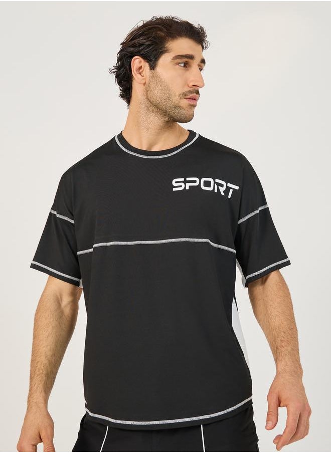 Styli Styli NYC Print Stretch Oversized T-Shirt with Contrast Detail  - Image 3