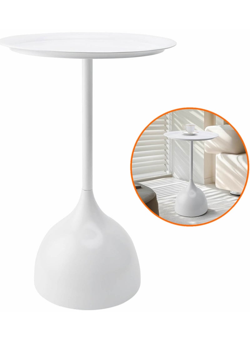 Generic Home Sofa Side Table Metal End Table Modern Minimalist Round Table, Bedside Table Nightstand for Small Space Bedroom Living Room Furniture  - Image 1