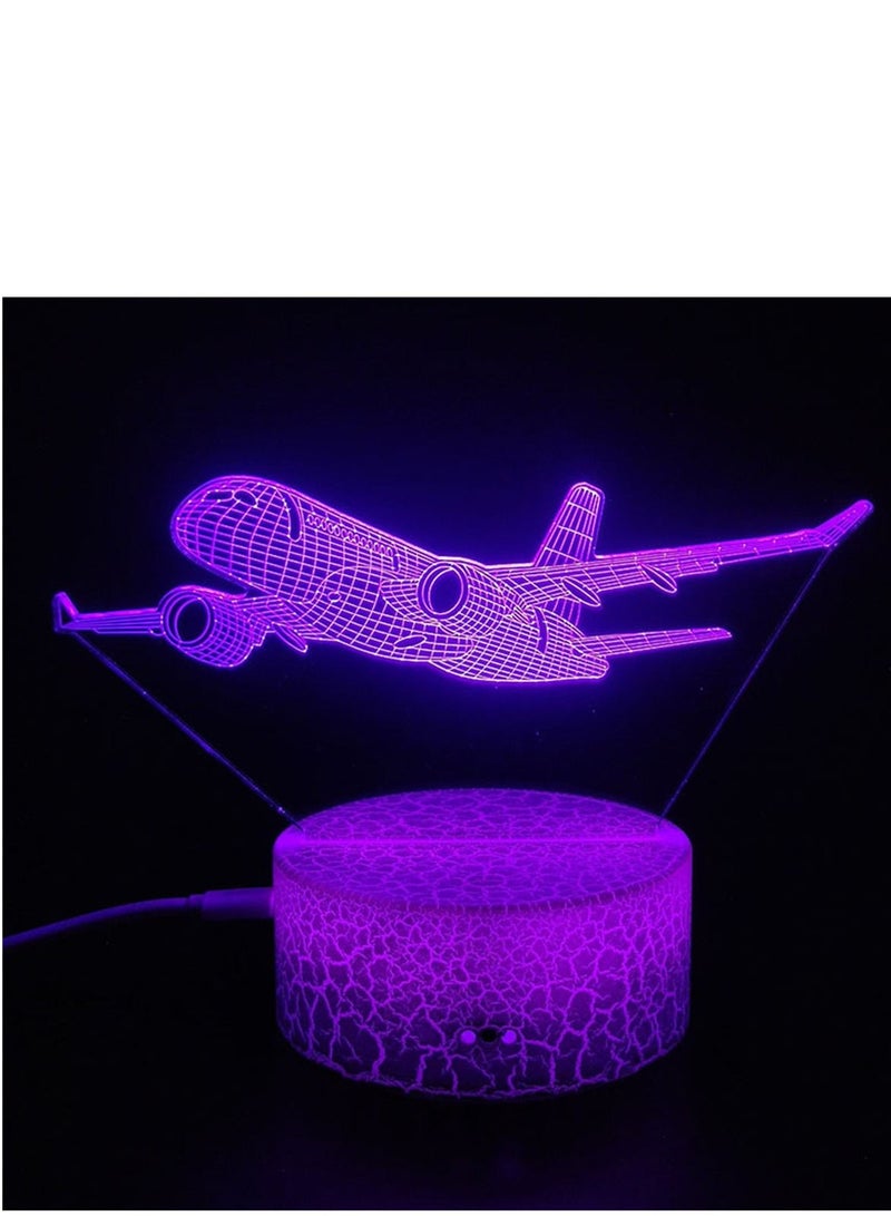 مصباح ليلي ثلاثي الأبعاد إبداعي هدايا متنوعة للعطلات USB أكريليك LED جو مريح مصباح بجانب السرير 16 نوع من أزرار اللمس للألوان