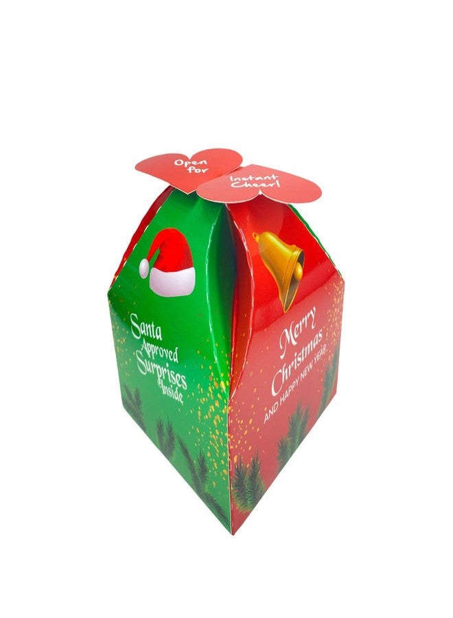 Intactmedia Christmas Gift Box, Pack of 15 - 110 x 110 x 130 mm Reusable Festive Treat Boxes for Chocolates, Cookies, Return Gifts, Party Favors - Image 1