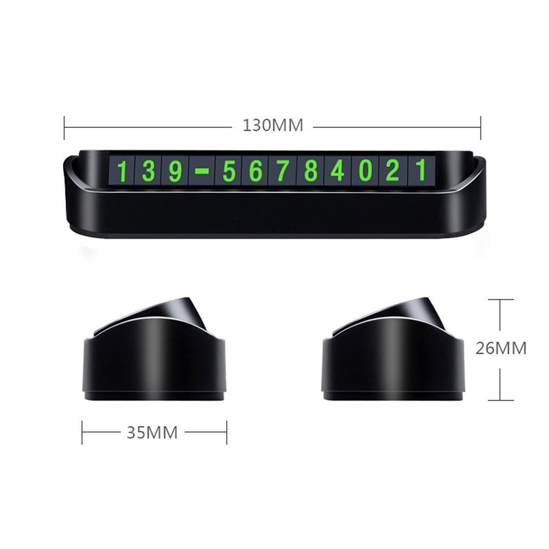 GAMAHA Car Parking Phone Number Telephone Number Plate, Cars Dashboard Hidden Phone Number Plate, Car Parking Number - Image 2