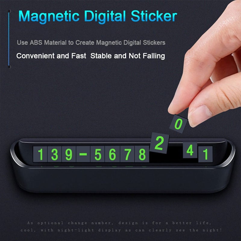GAMAHA Car Parking Phone Number Telephone Number Plate, Cars Dashboard Hidden Phone Number Plate, Car Parking Number - Image 5