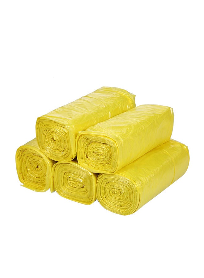 NIBEMINENT 100-Piece Garbage Bag Yellow 18centimeter - Image 1