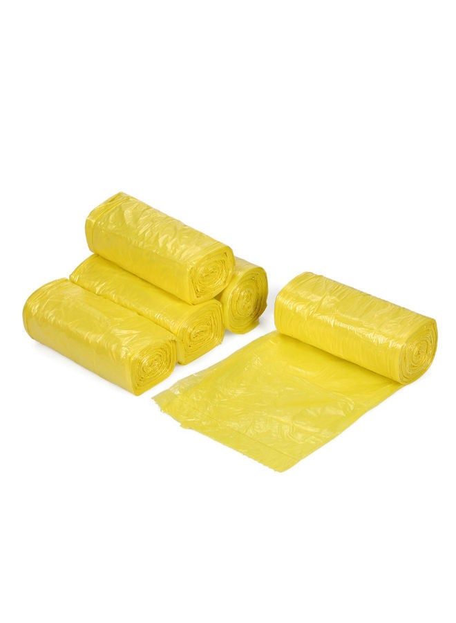 NIBEMINENT 100-Piece Garbage Bag Yellow 18centimeter - Image 3