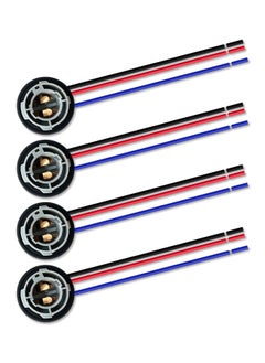 KASTWAVE "4 PCS 1157 LED Bulbs Socket Holder Auto Car Plastic Waterproof Turn Signal Tail Stop Rear Brake Light Base Harness Plugs Connectors Pre-wired Wiring Sockets "  - Image 1