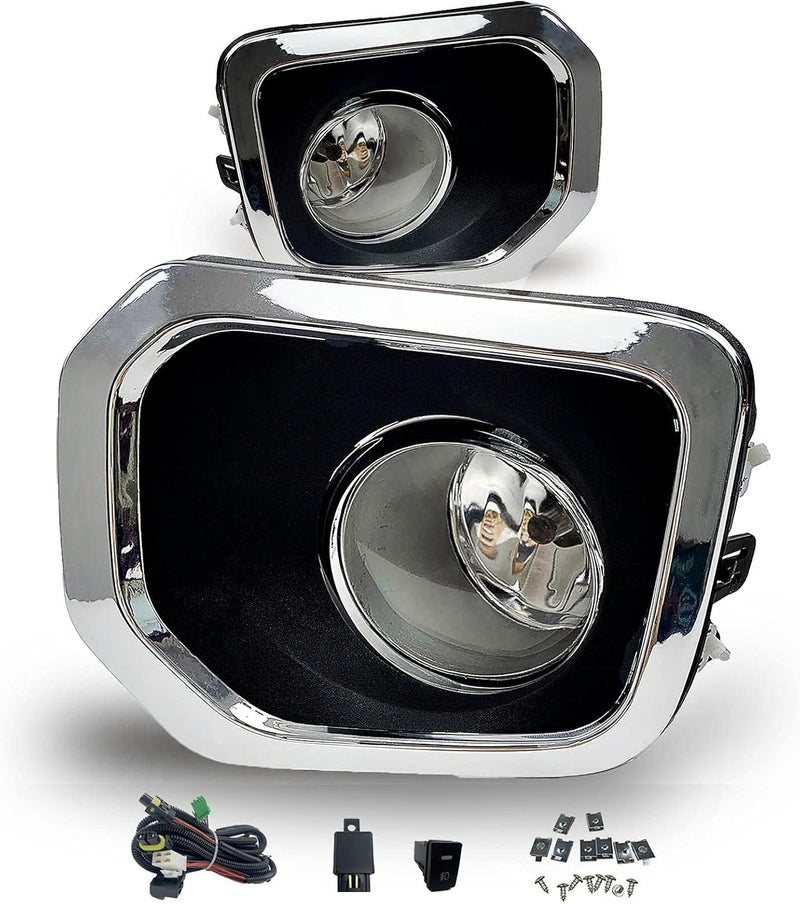 Boxlight Fog Lights for Toyota Tacoma 2016-2020 with H11 55W Halogen Bulbs - Chrome Bezel - Image 1