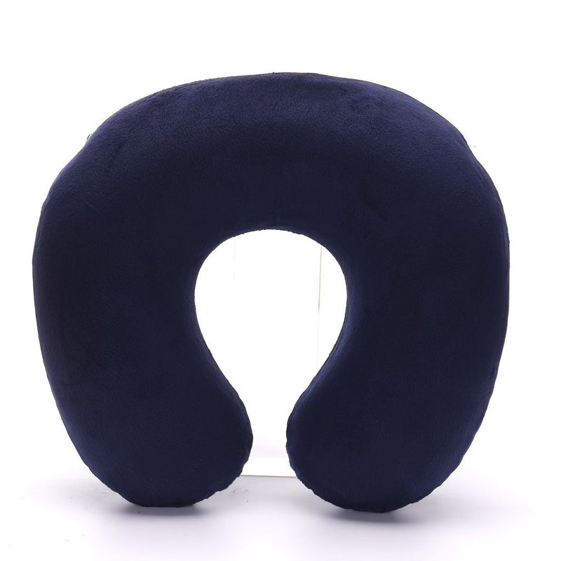 Sky Blue Detachable Short Plush Jacket Inflatable Pillow - Image 2
