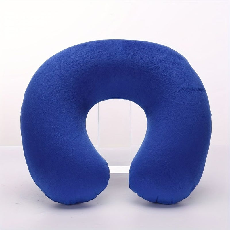 Sky Blue Detachable Short Plush Jacket Inflatable Pillow - Image 5