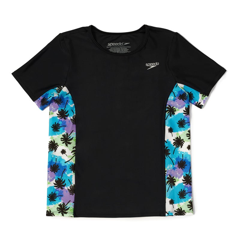 Speedo Girl's Uv Swim Shirt Short Sleeve Printed Rashguard