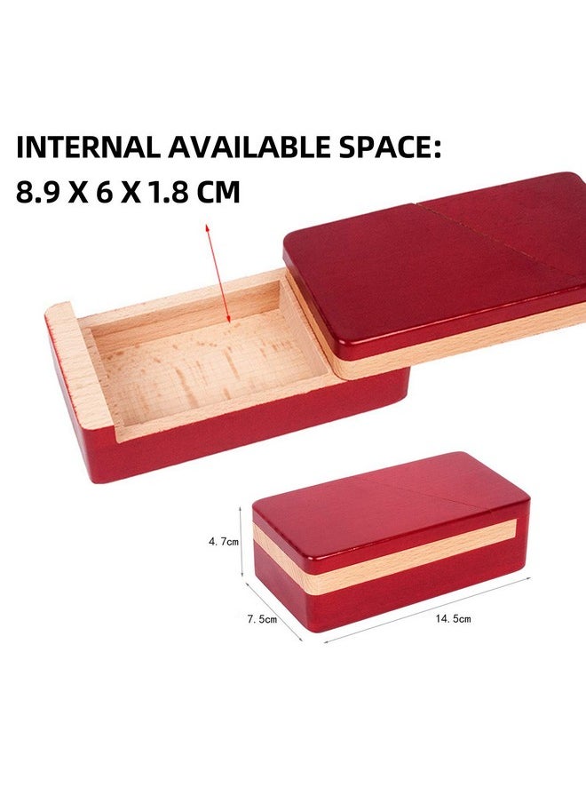 DC-BEAUTIFUL - Impossible Box Puzzle Master Secret Opening Box Wooden Red Magic Box With Secret Drawer Mysterious Gift Box Puzzle - Image 1