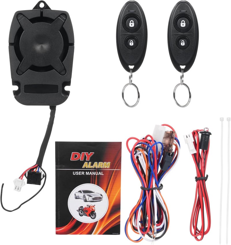Car Alarm AntiTheft Device Remote Sound Alert Vibration Sensor Current Sensor for Car Security System with 2 Remote Controllers for Vehicle Protection Plastic 1 Set - Image 1