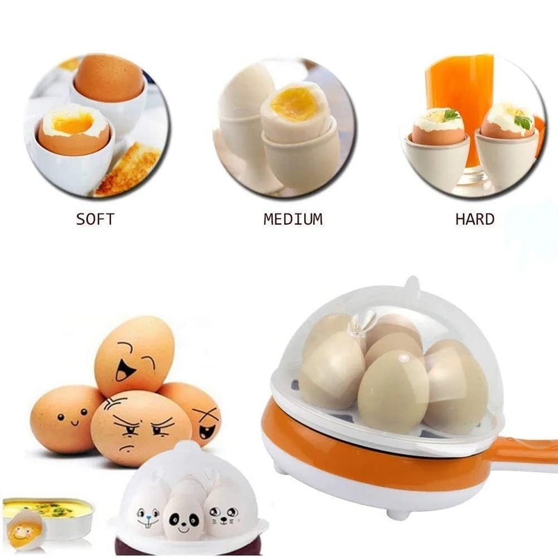 PANKTI PANKTI Single Handle egg bowler and Capacity of 7 Eggs Egg Boiling NonStick Steamer and Egg Frying Pan Machine 2 in 1 Single Layer Egg Boiler Omelette Maker and Other Egg Variety  - Image 2