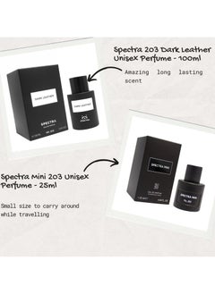 Spectra 203 Dark Leather Eau De Parfum Unisex Perfume – 100ml  - Image 4