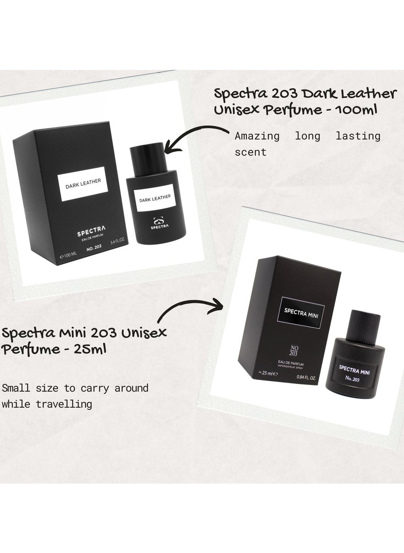 Spectra - 203 Dark Leather Eau De Parfum Unisex Perfume – 100ml - Image 1