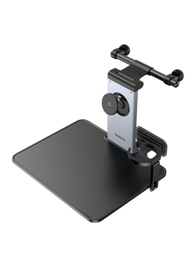 Baseus MagPro Series Multi-Use Car Mount for Backseat Headrest - Foldable Laptop Desk, 360° Rotating Phone Holder, Adjustable, Easy to Install - Black - Image 2