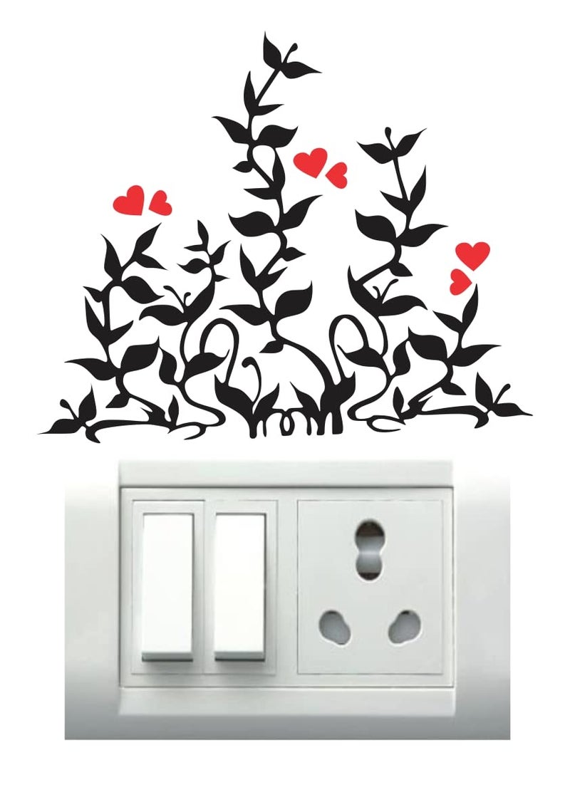 DecorVilla Decor Villa Love Heart Switch Board Sticker Floral Stickers Wall Stickers Light Switch Standard Multicolour Pack of 1 6 Stickers DBBB0041 - Image 5