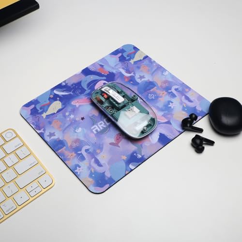 Arctic Fox Mouse pad for All Mouse sensors | Non-Slip Rubber Base|3 mm Thickness for Desktop, Laptop Gaming Professionals (Hexad & Trawi) (Small, Pack of 2) - Image 4