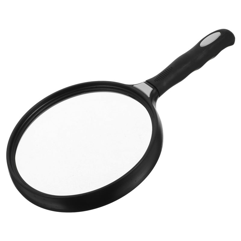 Large Magnifying Glass 130mm Lens 3X Magnifying Power Handheld Visual Aid for Reading Seniors Black - Image 2