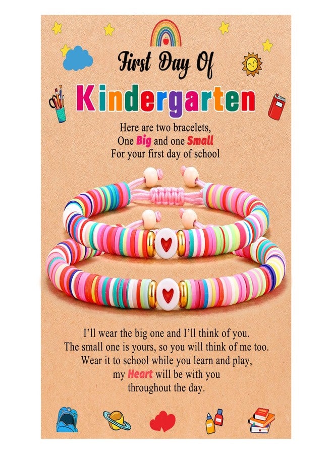 UPROMI First Day of Kindergarten Bracelet Gift Mommy and Me, Back to School Gifts Stuff Essentials First Day of School Bracelet Mom Mother Daughter - Image 1