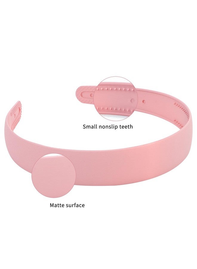 10Pcs Colorful Headbands With Teeth, 1 Inch Wide Plastic Comb, Thin Non Slip Fashion Cute Comfortable Hair Bands For Women And Girls, Short Hair Accessories