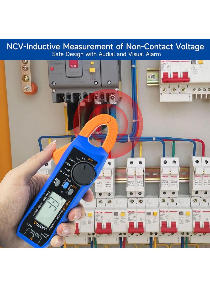Owon OWON CM2100B Digital Clamp Meter Auto Range 20000 Counts ACDC Resistance Capacitance Tester Multiple Measurement Functions NVC VFC Diode Overload Protection True RMS Multimeter  - Image 4