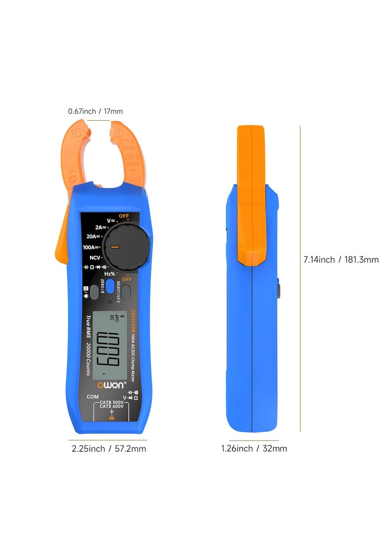 Owon OWON CM2100B Digital Clamp Meter Auto Range 20000 Counts ACDC Resistance Capacitance Tester Multiple Measurement Functions NVC VFC Diode Overload Protection True RMS Multimeter  - Image 5