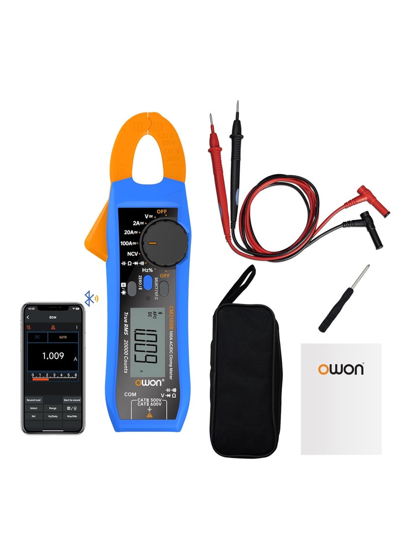 Owon OWON CM2100B Digital Clamp Meter Auto Range 20000 Counts ACDC Resistance Capacitance Tester Multiple Measurement Functions NVC VFC Diode Overload Protection True RMS Multimeter  - Image 1